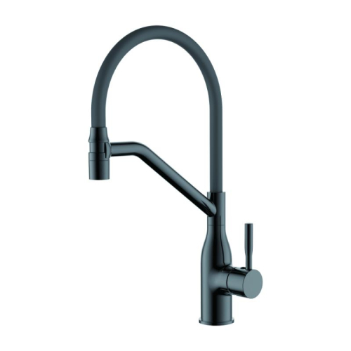 Kitchen faucet WISENT WL5809D-23 gunmetal with flexible spout, 2 spray modes