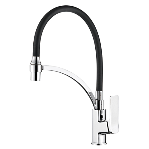 WISENT WL5186-3 chrome kitchen faucet, long flexible spout — Wisent.lv