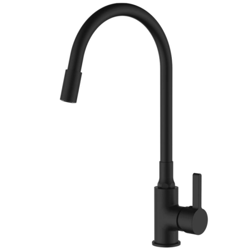 Kitchen mixer tap WISENT WL5909B-3 black with flexible spout