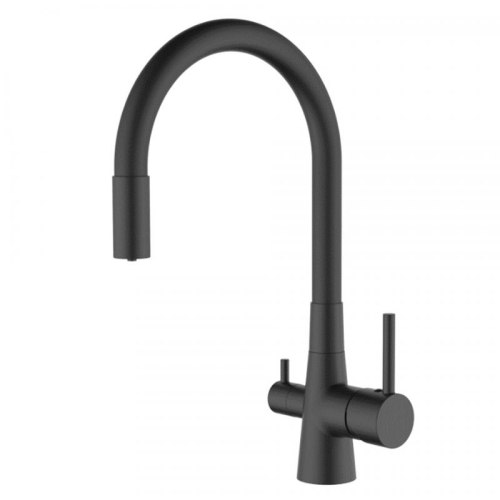Kitchen mixer tap WISENT WL5066B-3 black with flexible spout