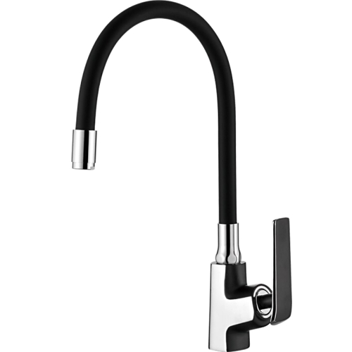Kitchen mixer tap WISENT WL5185B-3 black with flexible spout