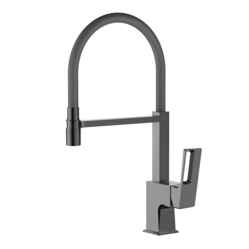 WISENT WL5103D-23 kitchen faucet, flexible spout, gunmetal — Wisent.lv